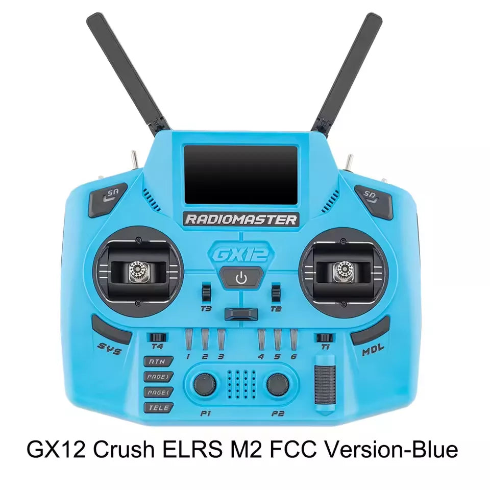 Radiomaster GX12 Crush 1000HZ 3D Digital CNC Hall Gimbal Dual Band Antenna Gemini XROSSBAND EXpressLRS Radio Controller