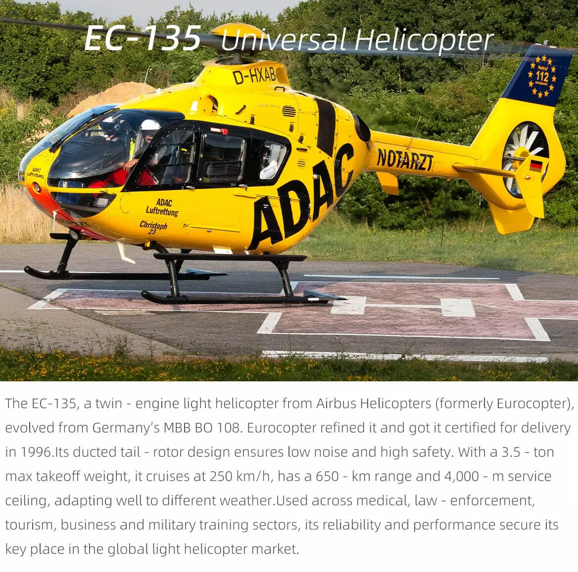 FLYWING EC135 470L RC Helicopter 6CH GPS Upgraded ACE flight control System 4 Blade Rotor RTF Helicopter