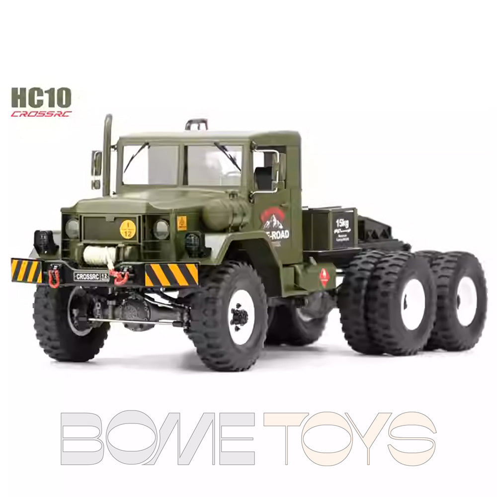 CROSSRC HC10 Military Truck 1/12 RC Car 6WD Transport Off-Road Tractor 10 Tires Dual Speed Vehicle KIT/RTR