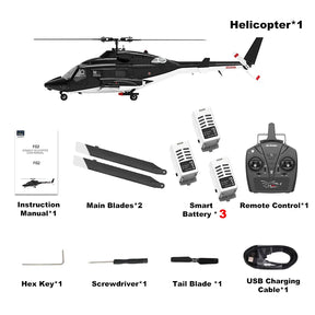 YUXIANG F02 Airwolf Helicopter Auto Stabilized 6CH 6-Axis Gyro Stabilization Optical Flow Positioning RC Helicopter