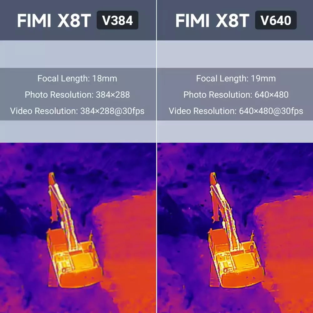 FIMI X8T 4K Drone Lnfrared Thermal Imaging 3-Camera gimbal system RokLink 5.0 20KM Transmission GPS Quadcopter