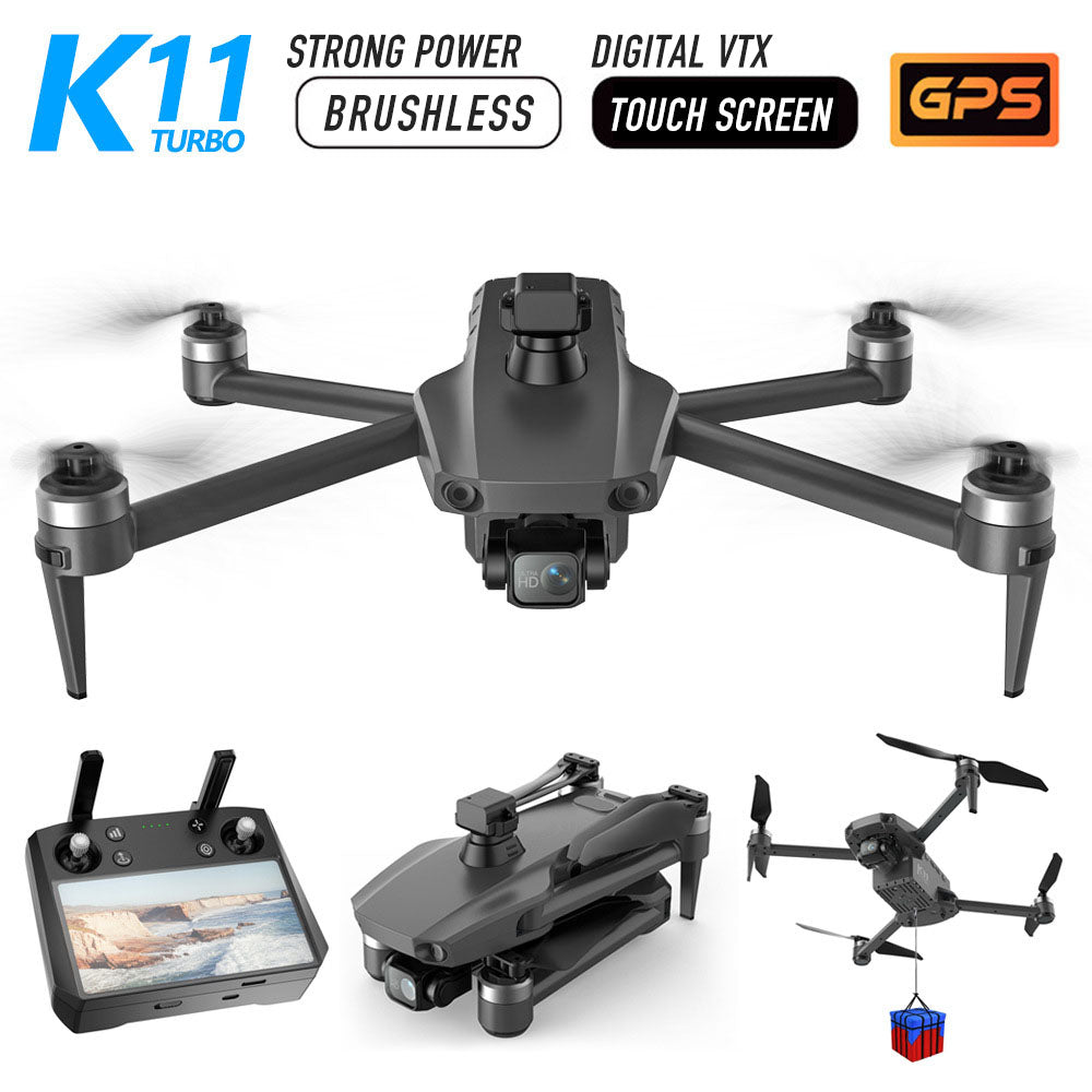 K11 Turbo 8K RC Drone 3-Axis Gimbal GPS 5G WiFi Brushless 6KM FPV RC Quadcopter Upgraded Remote Control with Touch Screen