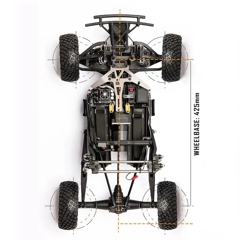 YIKONG YK4072 DF7 V4 1/7 Desert Rear Straight Axle Short Course Truck 4WD Brushless RTR
