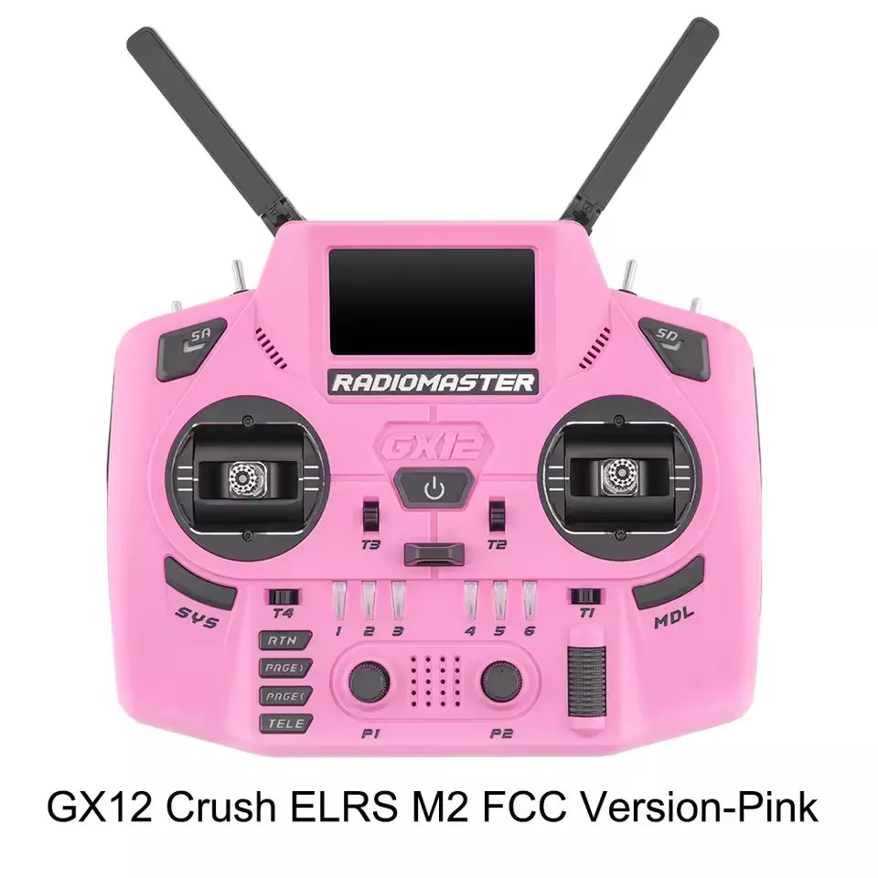 Radiomaster GX12 Crush 1000HZ 3D Digital CNC Hall Gimbal Dual Band Antenna Gemini XROSSBAND EXpressLRS Radio Controller