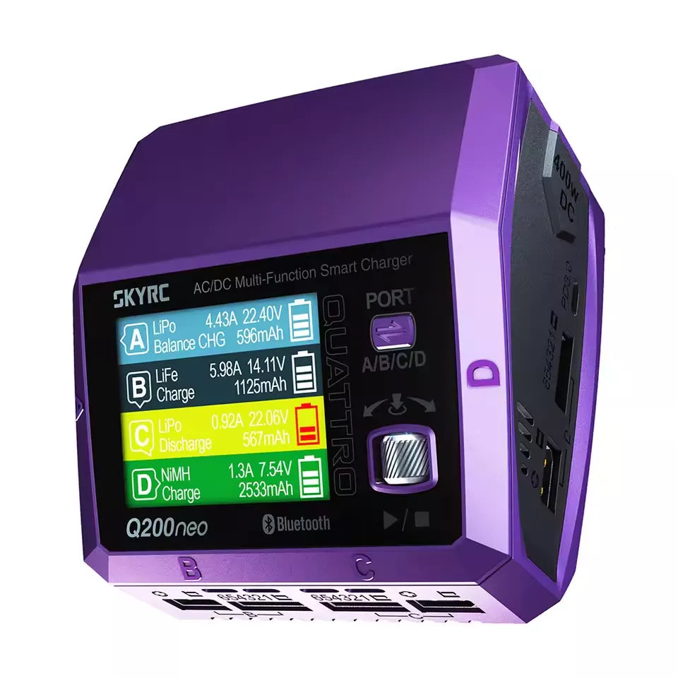 SKYRC Q200neo Lipo Battery Balance Charger Discharger AC200W DC400W 10A for 1-6S LiPo Li-ion Life LiHV 2-15s NiCd NiMH PB
