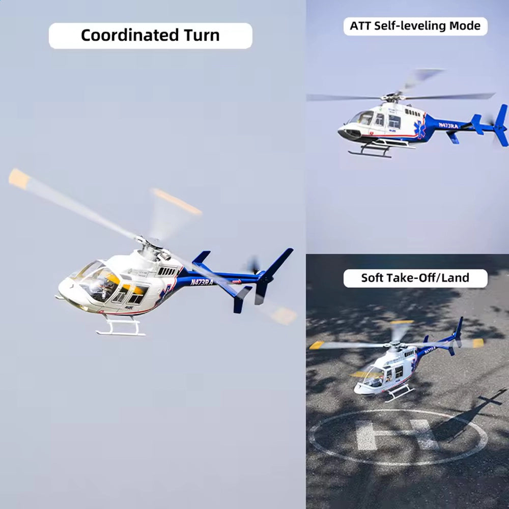 FLYWING BELL407 470 Class RC Helicopter GPS Large Model with ACE Flight Controller RTF Helicopter