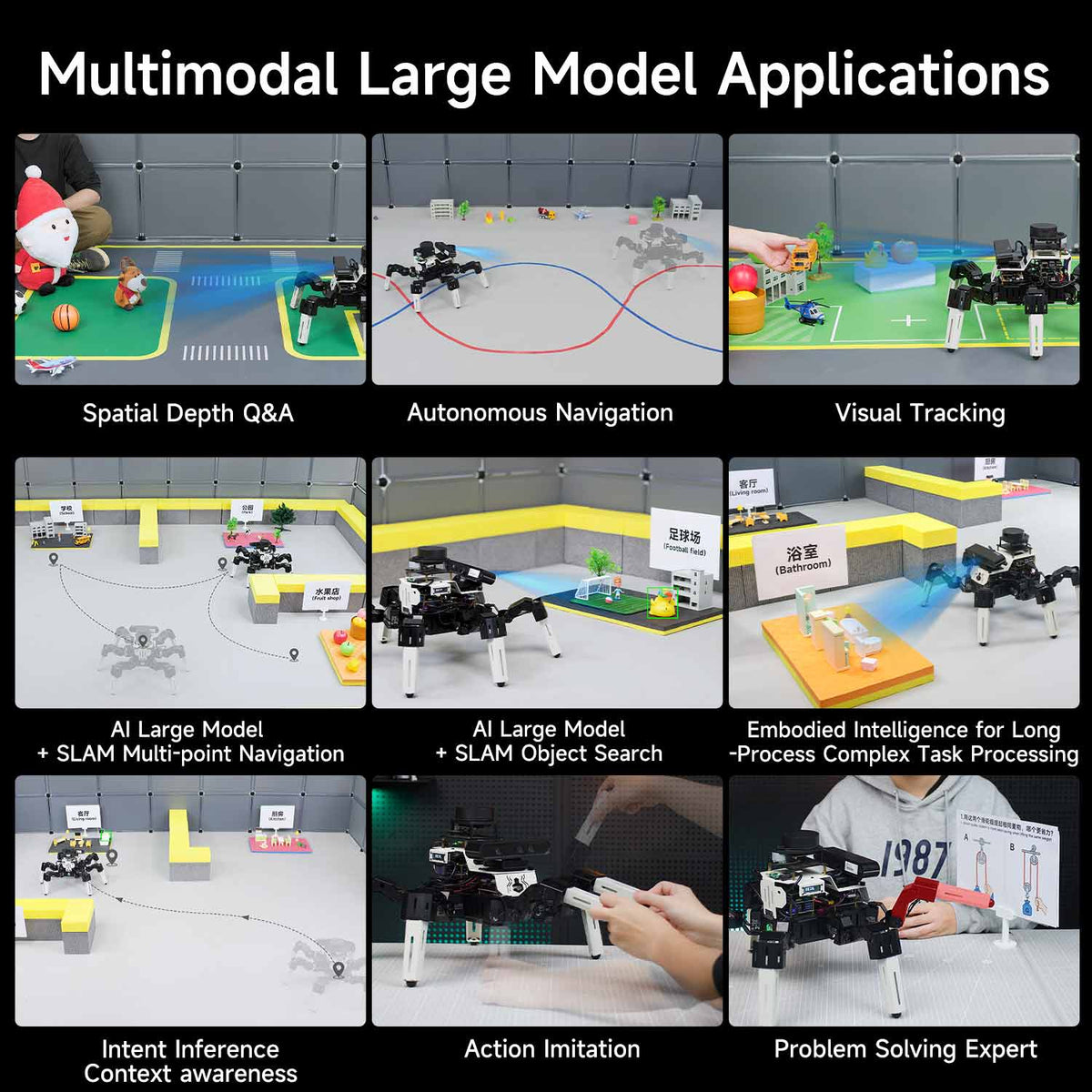 Yahboom 18DOF Muto RS AI Large Language Model Hexapod Robot ROS2 for Raspberry Pi 5 STEM Education Python Programming Robot