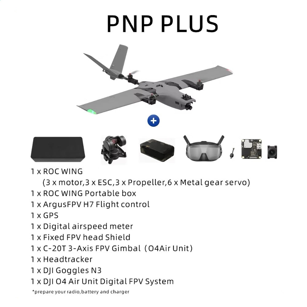 AFModel ROCWING VTOL Drone 3-axis FPV Fixed-wing Airplane UAV Model Airplane Reconnaissance Airplane