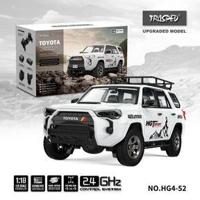 HG HG4-52 TRASPED TOYOTA 4RUNNER Rock Crawler RC Car 1/18 4WD Off-Road Climbing Truck LED Light Simulated Sound Full Proportional RC Toys