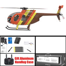 YUXIANG F118S MH-6 MD500 Little Bird 250-Class 1/16 Scale FPV 5-Blade Flybarless GPS RTF RC Military Helicopter