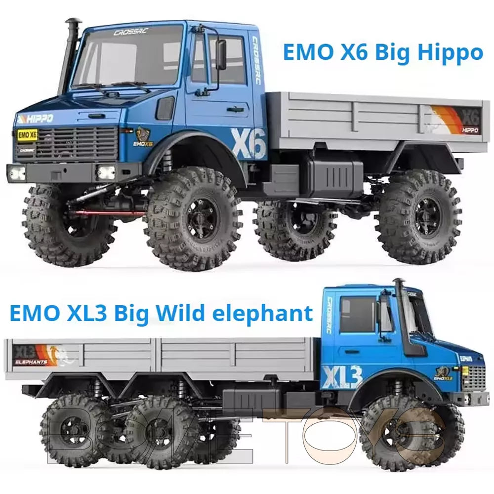 CROSSRC EMO X6 Big Hippo XL3 Big Wild Elephant 1/8 RC Car 4x4/6x6 Climbing Crawler Truck Off-Road Truck
