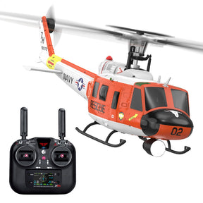 YUXIANG F07H Huey UH-1D RC Helicopter NAVY Rescue Scale GPS Optical Flow Positioning Intelligent Altitude Hold Helicopter