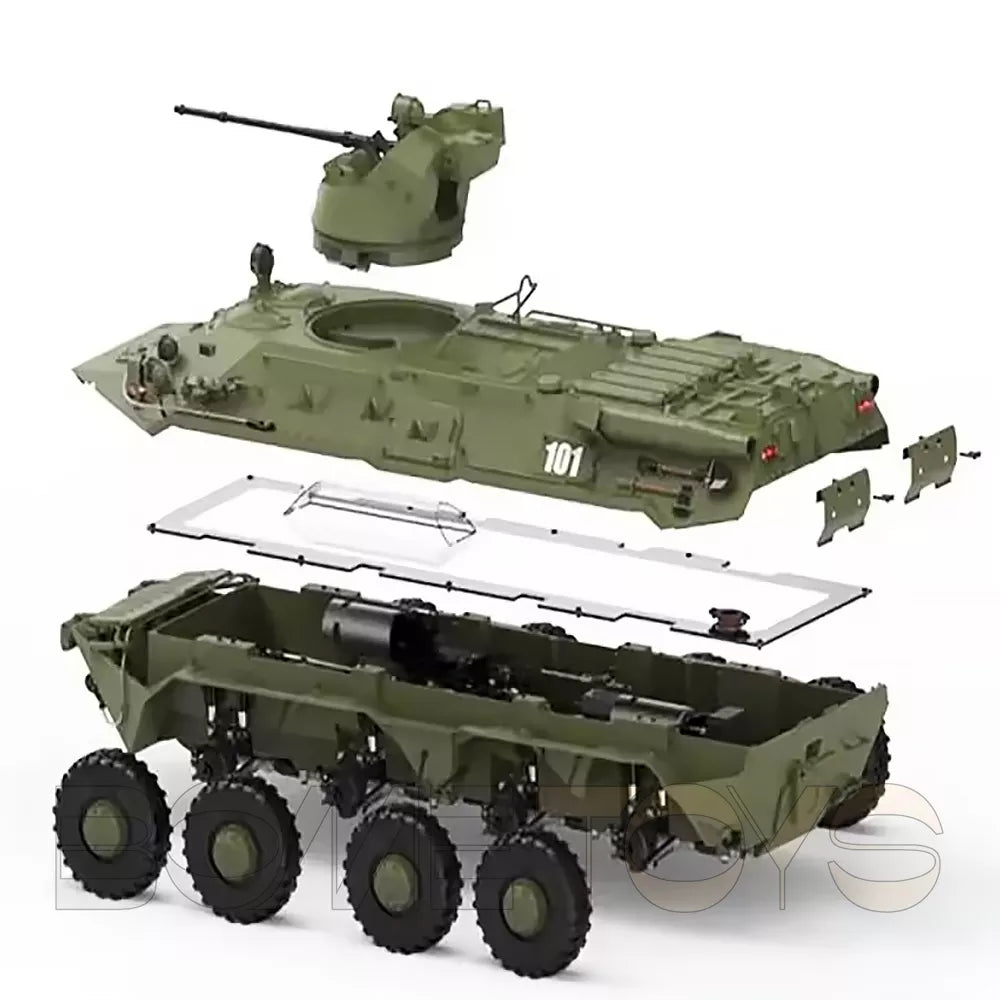 CROSSRC BT8 Rhino 8WD 1/12 RC Simulated military vehicle RC Wheeled Armored Car Amphibious Model Toy KIT/RTR