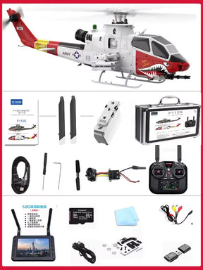 YUXIANG F112S AH-1 Cobra RC Helicopter 9CH GPS Optical Flow Localization TOF Altitude Hold Brushless Motor 1:32 Scale Helicopter