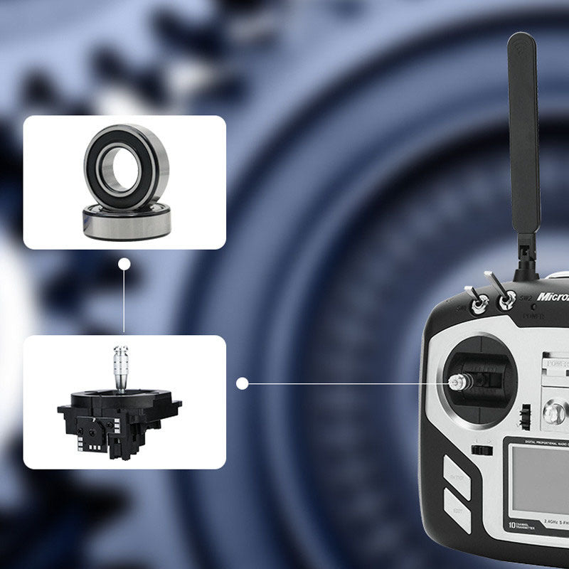 Microzone MC10 10CH 2.4GHz FHSS RC Transmitter With MC9008S Receiver For Drones Fixed-wing Aircraft Helicopters Vehicles Ships
