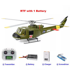 FLYWING Huey UH-1 V4 450L RC Helicopter 6CH GPS Stabilized Altitude Hold Helicopter RTF Upgraded ACE flight control System