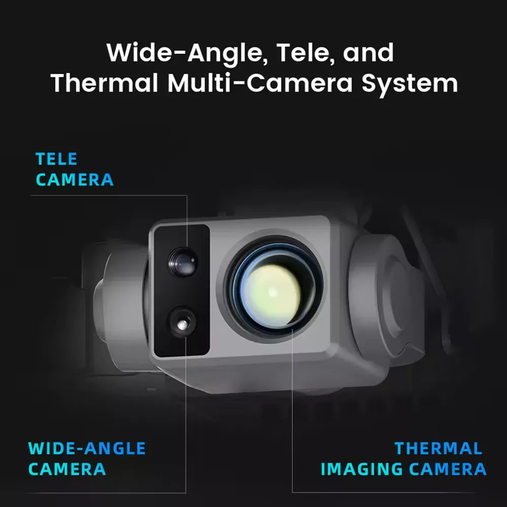 FIMI X8T 4K Drone Lnfrared Thermal Imaging 3-Camera gimbal system RokLink 5.0 20KM Transmission GPS Quadcopter