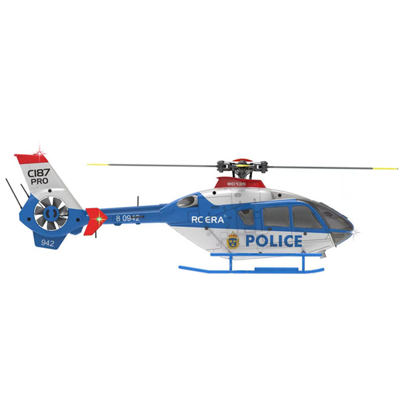 RCERA EC135 C123 RC Helicopter 4CH 6-Axis Gyro Direct drive dual brushless optical flow positioning Air pressure fixed altitude true ducted Helicopter