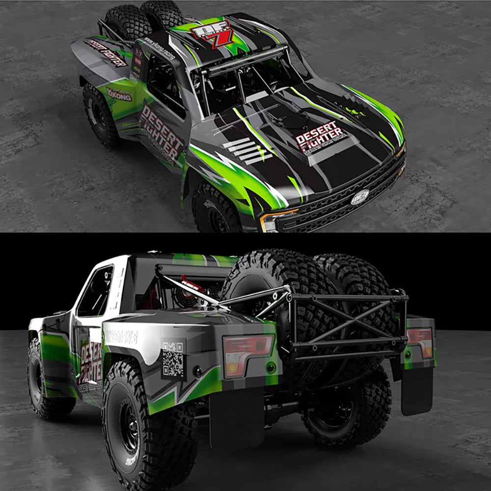 YIKONG YK4072 V3 DF7 1/7 6S Brushless 4WD RC Short Truck Rear Straight Bridge Desert RC Car High Quality Toy Car