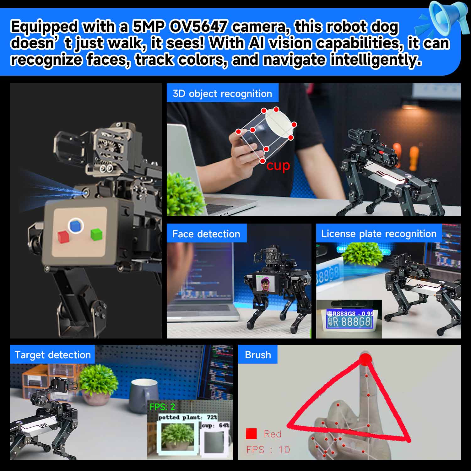 Yahboom DOGZILLA-Lite 15DOF AI Large Model Bionic Robot Dog STEM Education Python Programming Robot