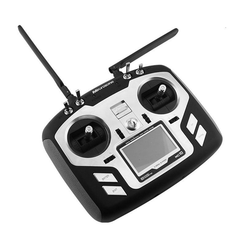 Microzone MC10 10CH 2.4GHz FHSS RC Transmitter With MC9008S Receiver For Drones Fixed-wing Aircraft Helicopters Vehicles Ships
