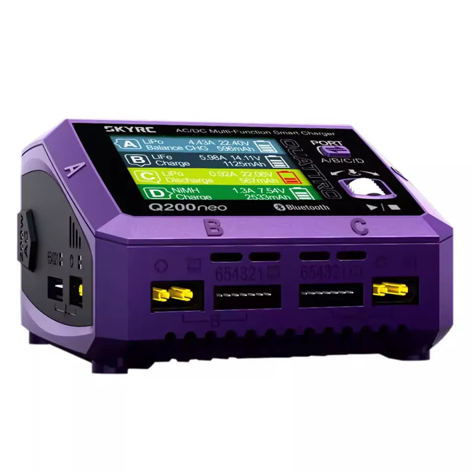 SKYRC Q200neo Lipo Battery Balance Charger Discharger AC200W DC400W 10A for 1-6S LiPo Li-ion Life LiHV 2-15s NiCd NiMH PB
