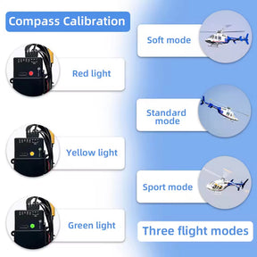FLYWING BELL407 470 Class RC Helicopter GPS Large Model with ACE Flight Controller RTF Helicopter