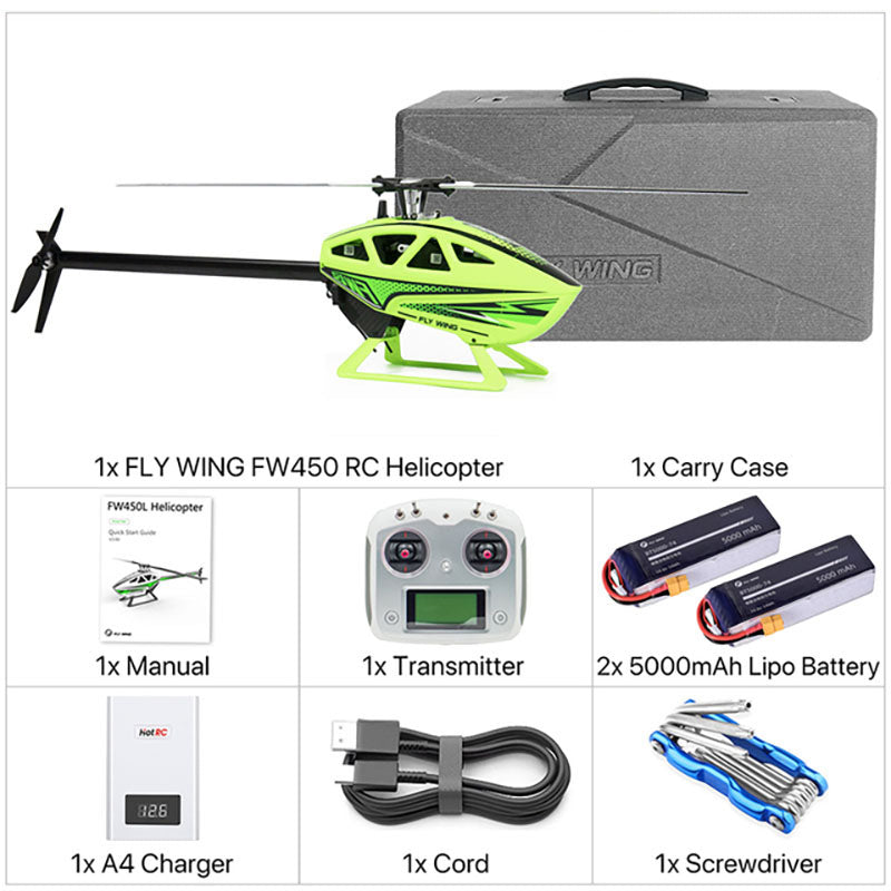 FLYWING FW450L V3 3D Auto Acrobatics GPS Altitude Hold RC Helicopter RTF Upgraded ACE flight control System