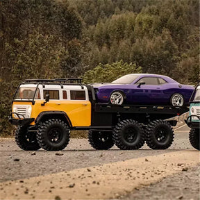 CROSSRC EMO JT6 6WD 6X6 1/10 RC Car Climbing Crawler Flatbed Truck Trailer Off Road Rescue Vehicle RTR