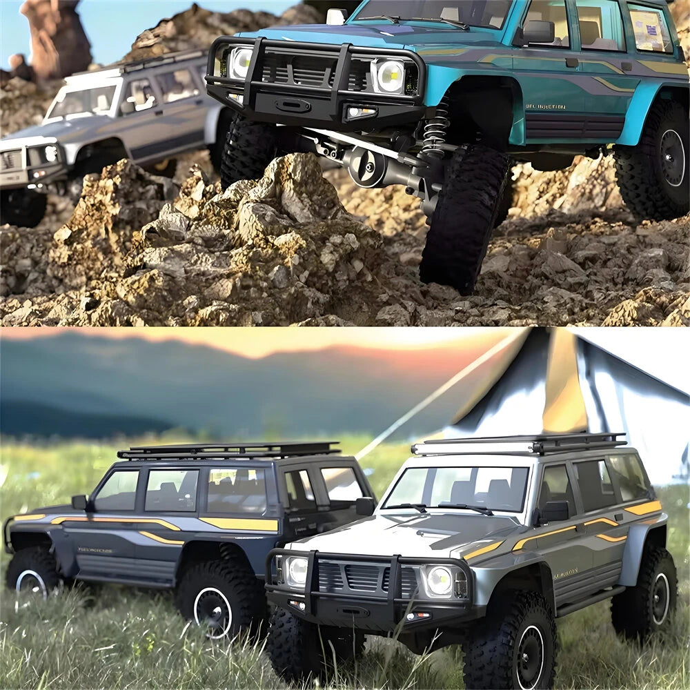 YIKONG YK4107 PRO 1/10 4WD RC Car Rock Crawler Two Speed Differential Lock LCG Chassis Tank Turn LED Lights Off-Road Climbing Truck