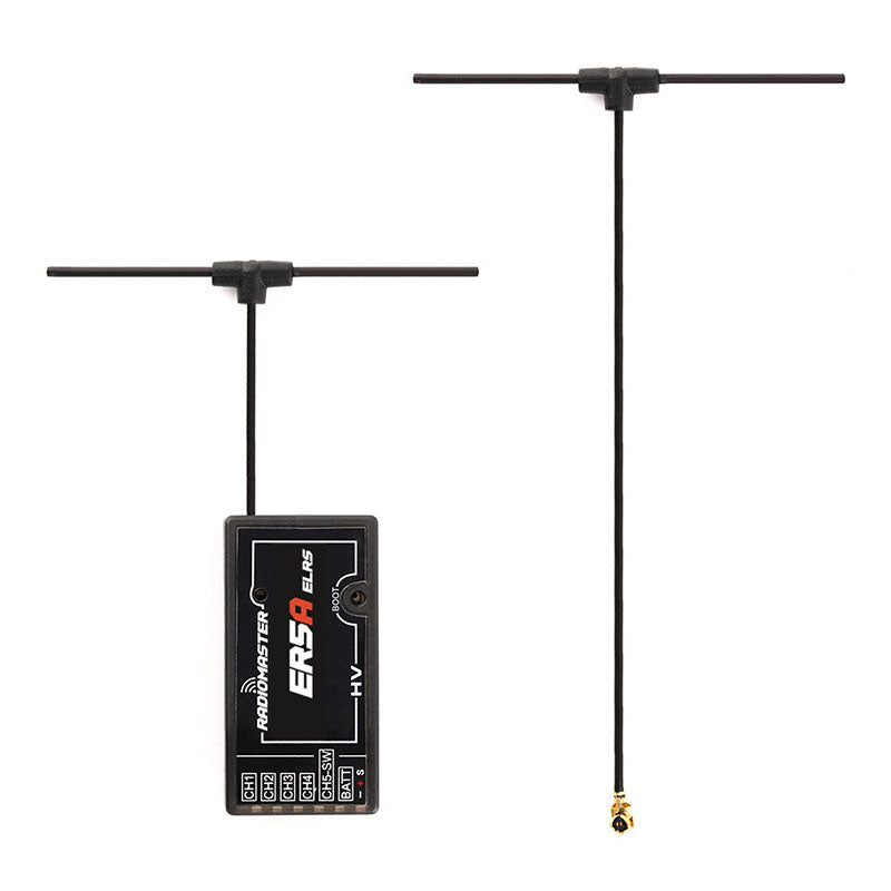 RadioMaster ER5A/ER5C 5CH ExpressLRS ELRS PWM RC Receiver w/ Spare Long T Antenna for RC Airplane FPV Racing Drone RC Car Boat