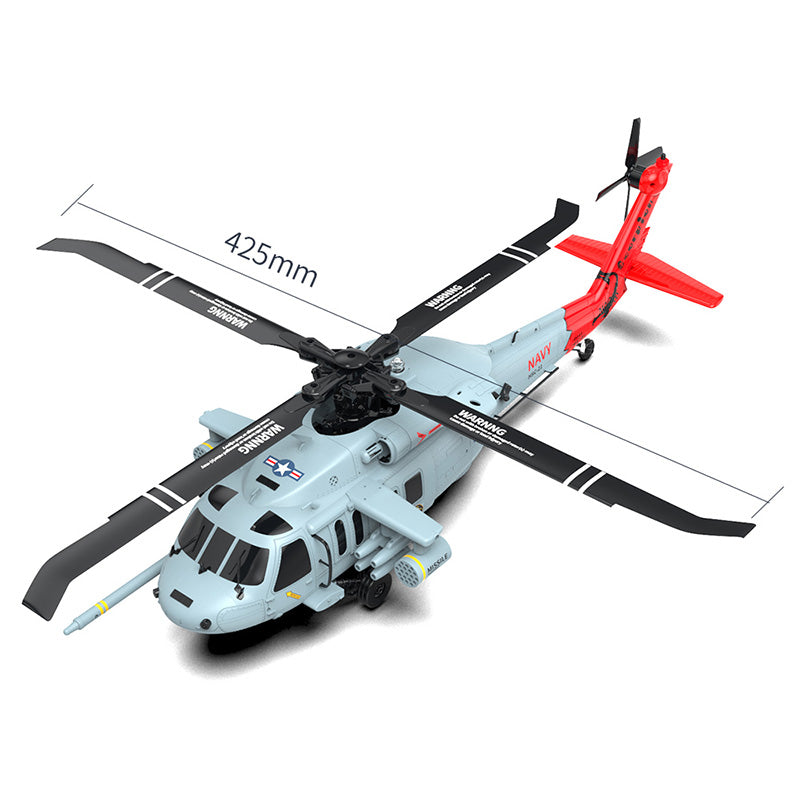 YXZNRC F09-H Naval Eagle RC Helicopter 6CH 6-Axis Gyro GPS Optical Flow Positioning 5.8G FPV Camera Dual Brushless Combat Helicopter