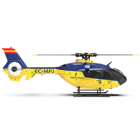 YXZNRC F06 EC135 2.4G 6CH RC Helicopter RTF Direct Drive Dual Brushless One Key 3D Roll Flybarless 1:36 Scale Helicopter toy