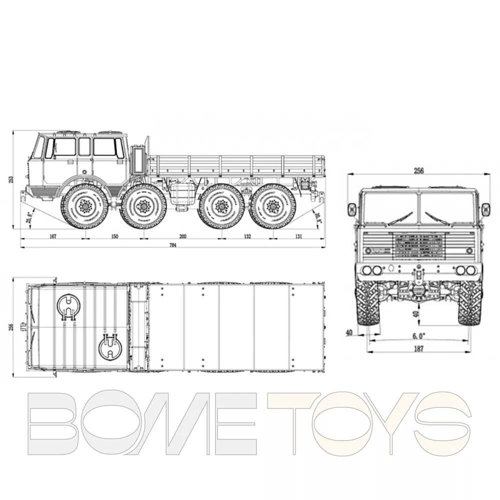 CROSSRC DC8 8x8 1/12 RC Car Scale Military Transport Climbing Car Off-road Model 8WD Toy KIT/RTR