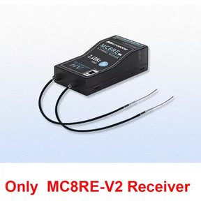 Microzone MC8B MINI 2.4G 8CH Remote Control Transmitter & MC8RE-V2 Receiver Radio System for RC Aircraft Fixed-wing Helicopter