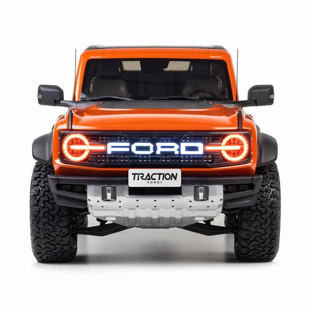 TRACTION HOBBY KM Ford Bronco Raptor 1/8 Brushless RC Crawler RTR with 4WD and Remote Locking Diffs