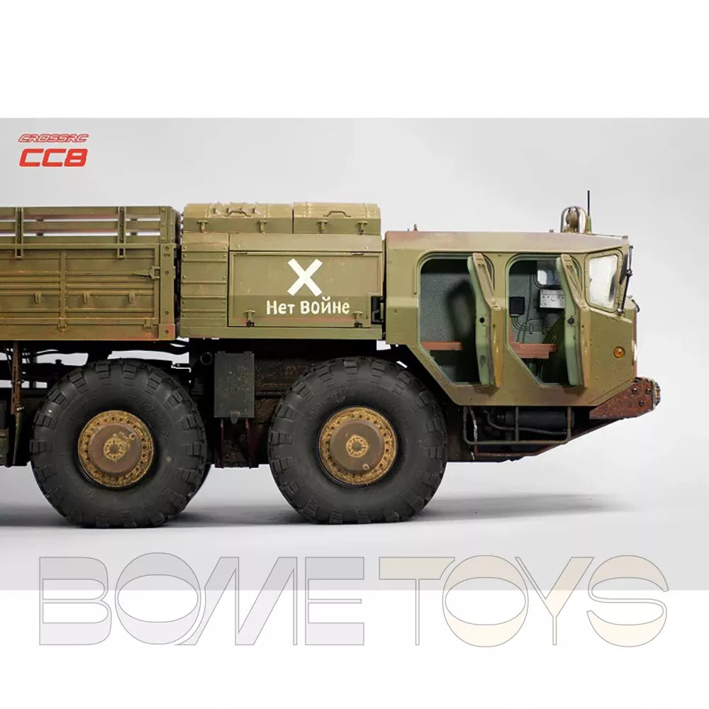 CROSSRC CC8 8x8 1/12 Scale RC Car Military Metal Transport Climbing Car Off-road Model 8WD Toy KIT/RTR