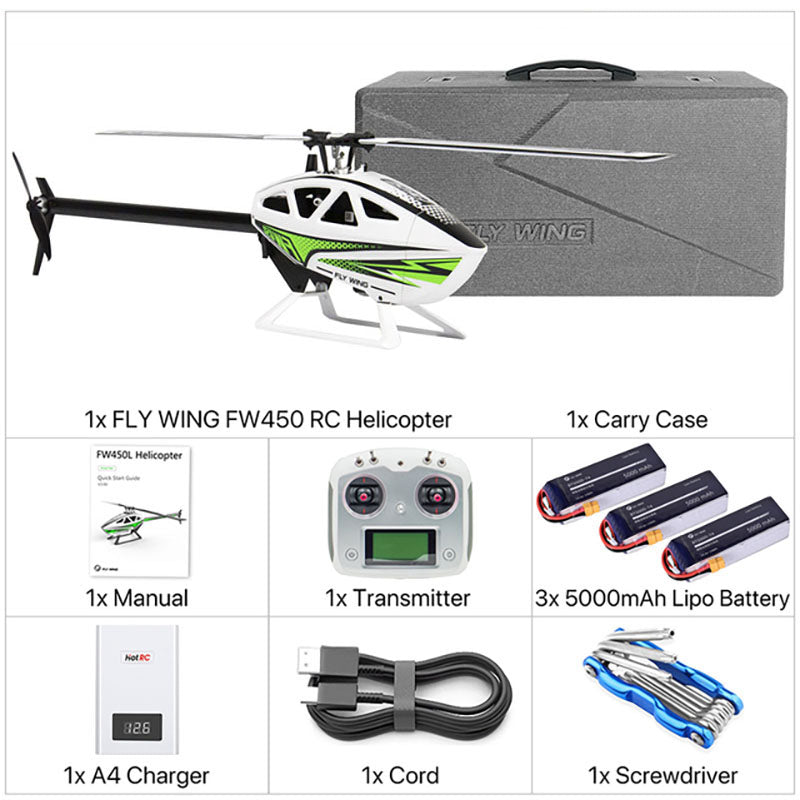 FLY WING FW450L V3 6CH 3D Acrobatics GPS Altitude Hold RC