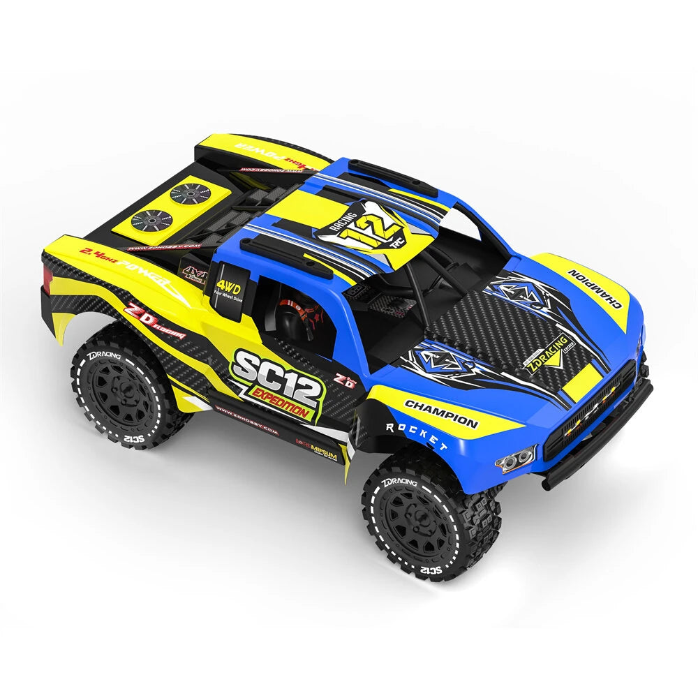ZD Racing SC12 4WD 3S Brushless RC Car 1/12 Off-Road Short Course Truck Aluminum Alloy Chassis LED Light