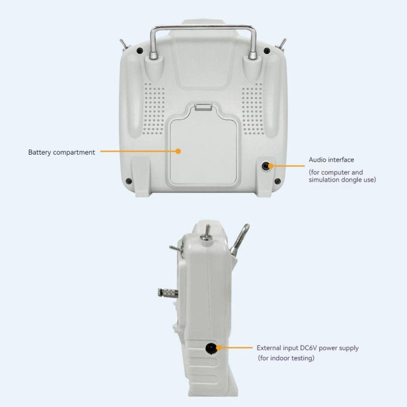 MicroZone MC7 Mini 2.4G Controller Transmitter with MC8RE V2 Receiver Radio System for RC Aircraft Drones Multirotor Helicopters