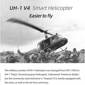 FLYWING UH Huey Helicopter V4 Upgrade Version 450L Class 6CH Brushless GPS Stabilized Altitude Hold RC Helicopter H1 Flight Controller