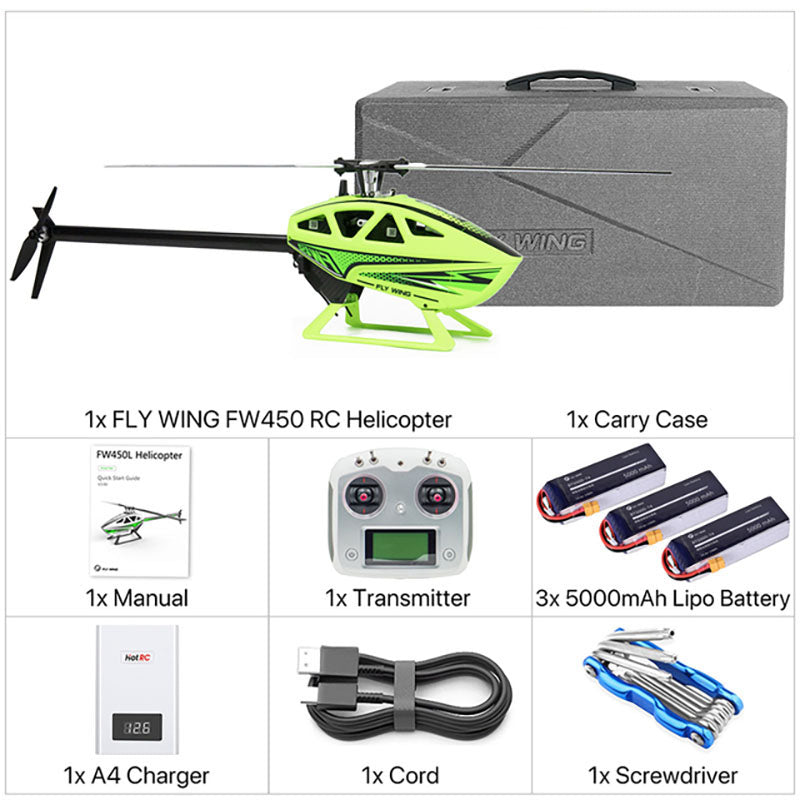 FLY WING FW450L V3 6CH 3D Acrobatics GPS Altitude Hold RC