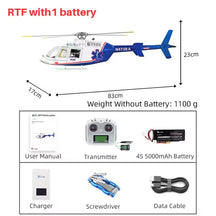 FLYWING BELL407 470 Class RC Helicopter GPS Large Model with ACE Flight Controller RTF Helicopter