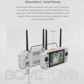Skydroid G20 30KM Long Range Smart Drone Controller with Android 13 Dual-Band 2.4G/5.8G Transmission and 7” HD Screen
