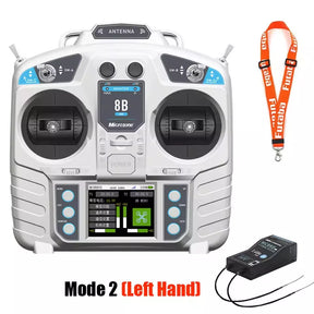 Microzone MC8B MINI 2.4G 8CH Remote Control Transmitter & MC8RE-V2 Receiver Radio System for RC Aircraft Fixed-wing Helicopter