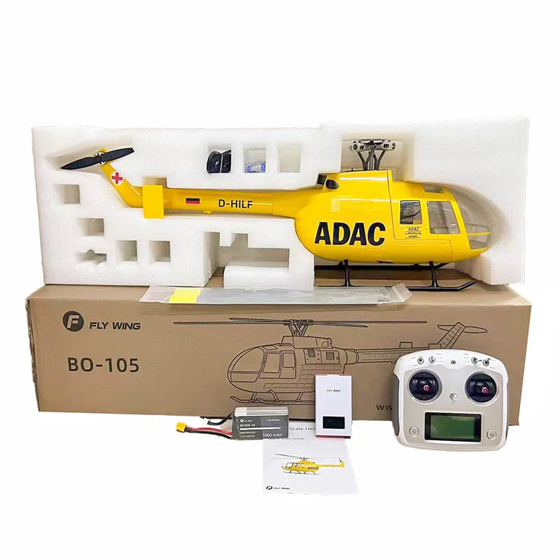 FLYWING BO-105 RC Helicopter 450L Class 6CH Brushless GPS Stabilized Altitude Hold RC Helicopter H1 Flight Controller