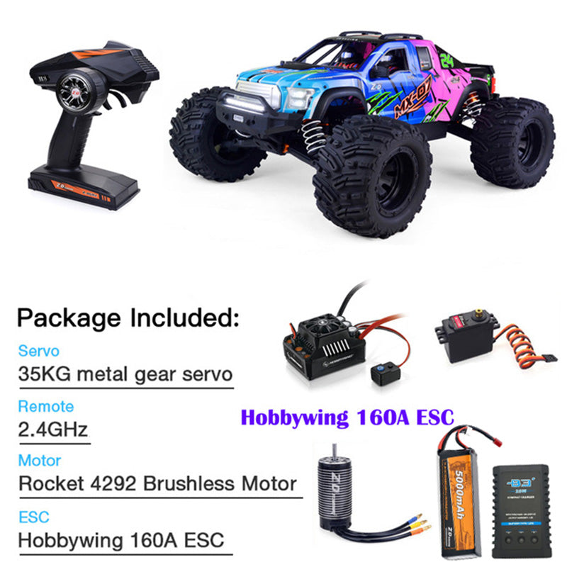 ZD Racing MX 07 1/7 4WD RC Car 8S Brushless Monster Truck Buggy Off-Road High-speed 80km/h RC Racing