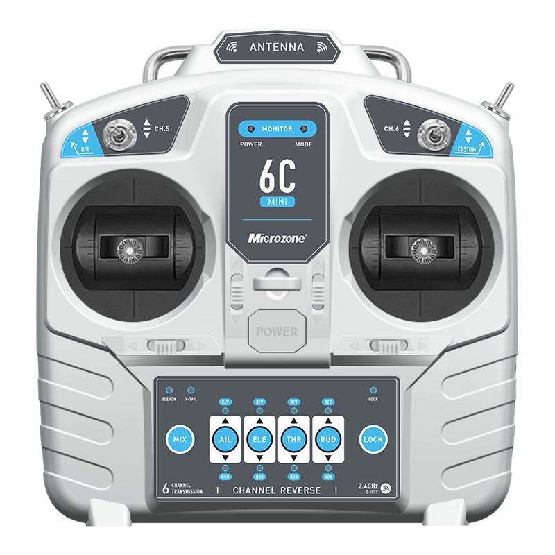 MicroZone MC6C Mini V2 2.4G 6CH Controller Transmitter MC7RB / MC6RE  Receiver Radio System For RC Airplane Drone Multirotor Helicopter Boat