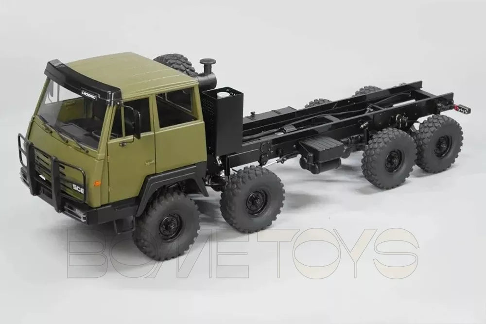 CROSSRC SC8 Metal Version 1/12 RC Military Truck 8X8 RC Car Dual Front Axle Steering Simulation Off-Road Vehicle KIT/RTR