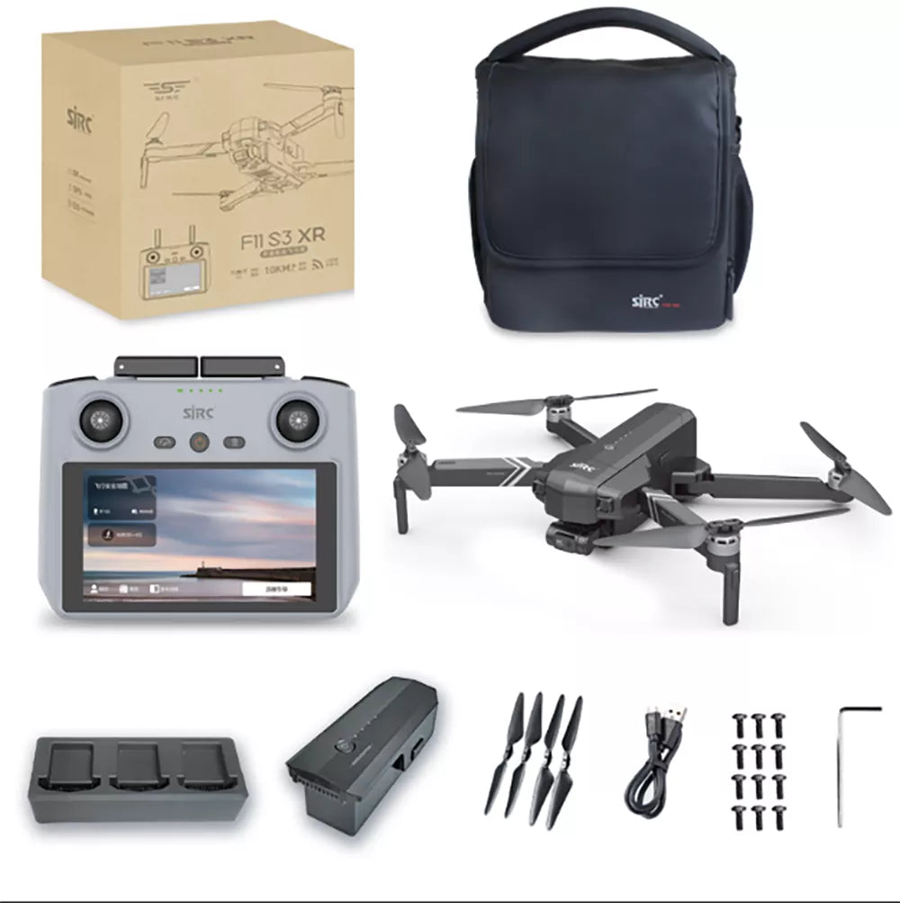 SJRC F11 S3 XR 3-Axis Gimbal 4K Drone EIS HD Camera GPS 5G WiFi Brushless Quadcopter Remote Control With Screen